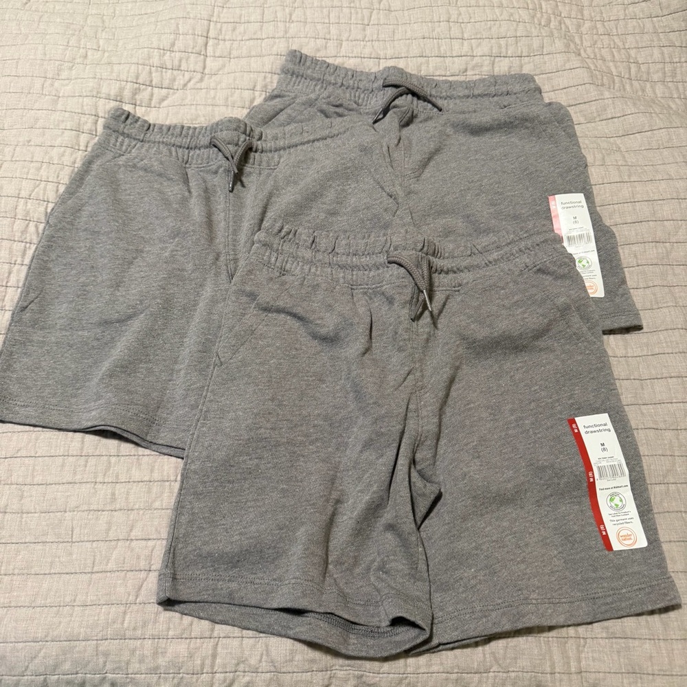 NWT Set of 3 wonder nation Gray Knit Drawstring Shorts